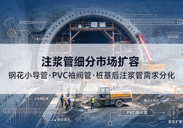 白沙注浆管细分市场扩容，隧道钢花小导管、PVC 袖阀管、桩基后注浆管需求分化